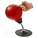 Punching-Ball zum Boxen für den Schreibtisch, extrem Starke Saugkraft, Stressabbau, Speed Ball mit Pumpe (rot)