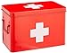 Zeller 18116 Medizinbox, Metall, rot, ca. 32 x 19,5 x 20 cm, Erste-Hilfe-Kasten, Arznei-Aufbewahrung, Hausapotheke