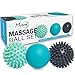 Relax - Massageball Set - 2 Igelbälle (hart & weich) & 1 Lacrosse Massage Ball - Massage von dem Rücken, Nacken und Faszien